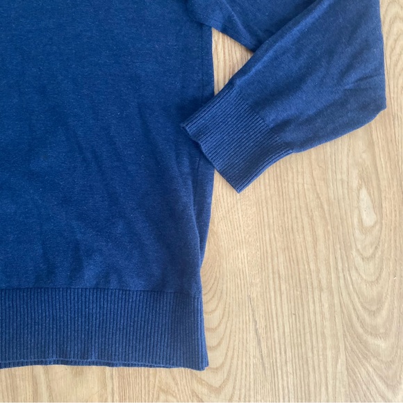 Peter Millar Navy Blue V Neck Sweater Cotton Golf Performance Holiday Work 2XL - Picture 3 of 10